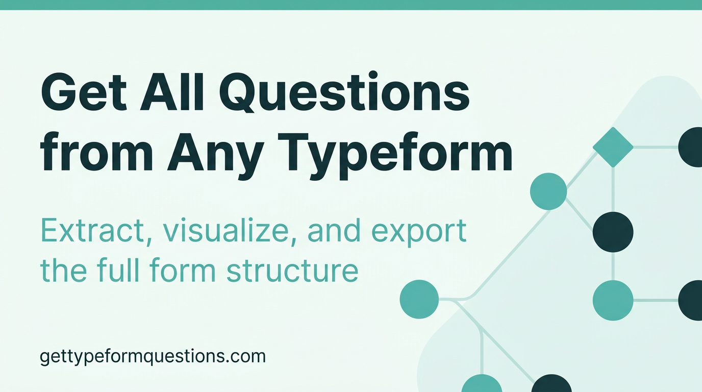 Get All Questions from a Typeform — Typeform Schema Extractor
